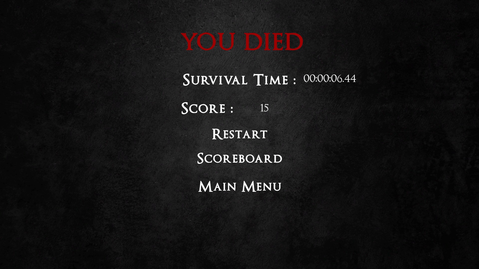 Sudden Death End Screen